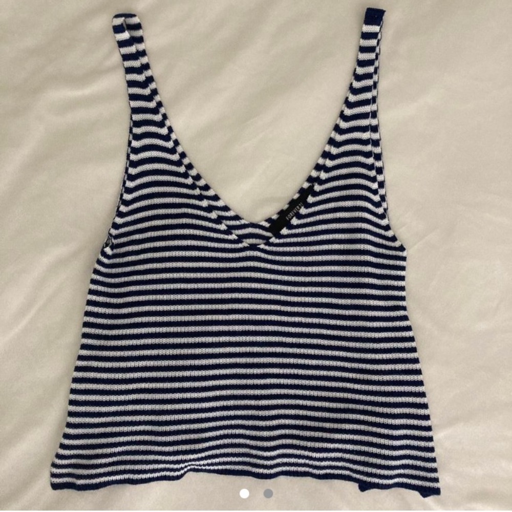 Forever 21 deep v-neck knit tank top